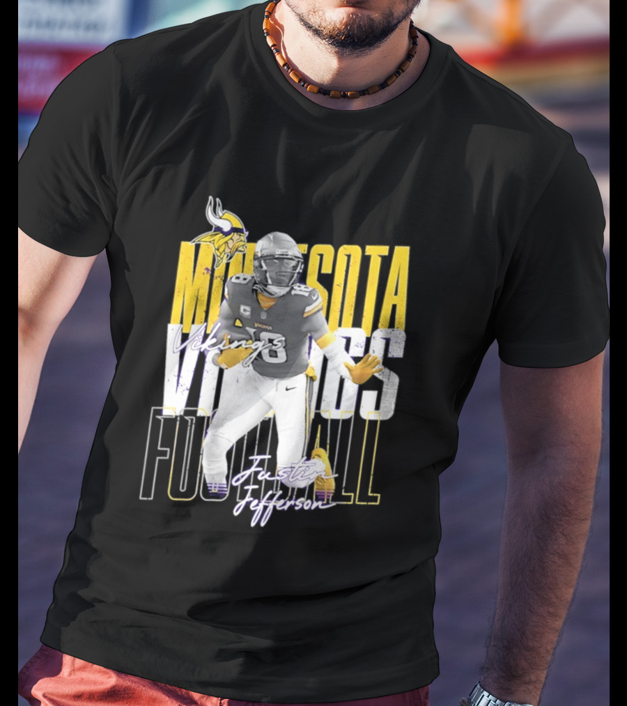 Minnesota Vikings Football Legends Justin Jefferson Iconic 18 T-Shirt