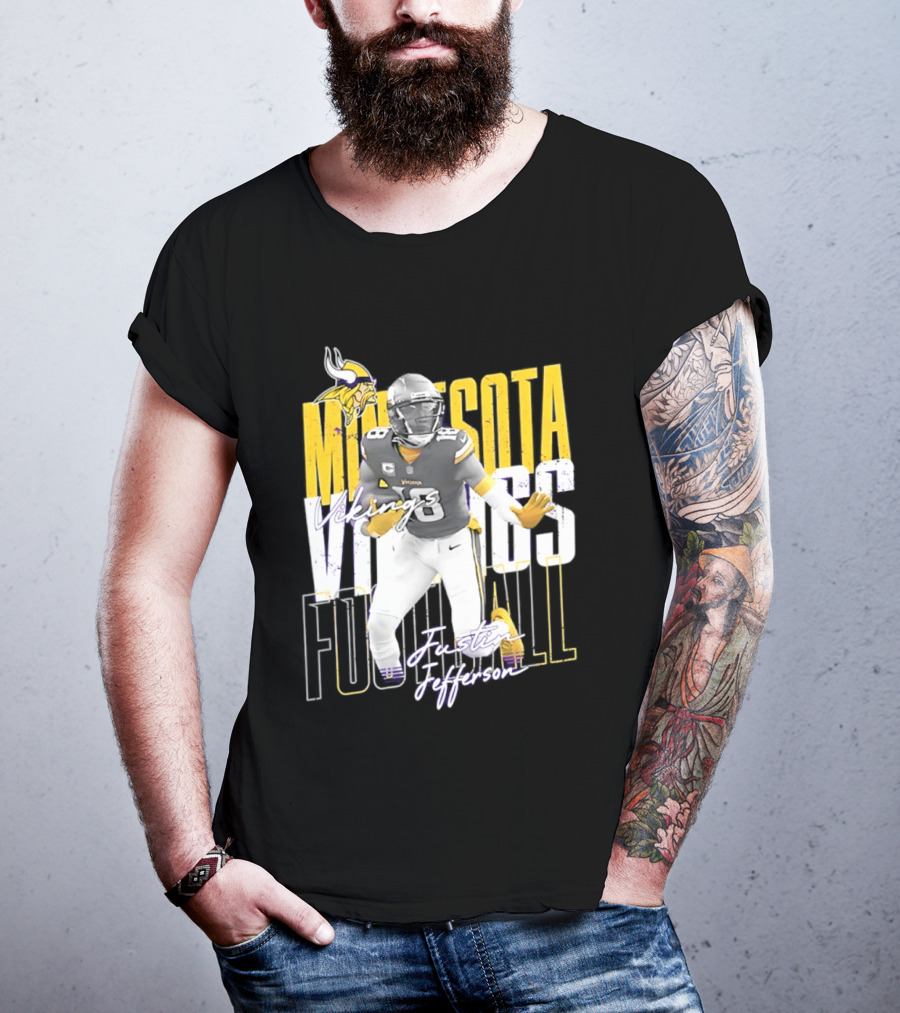Minnesota Vikings Football Legends Justin Jefferson Iconic 18 T-Shirt