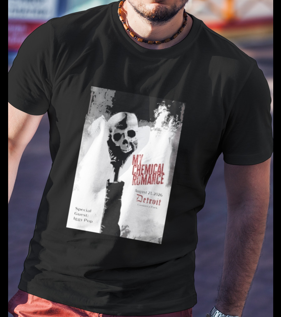 My Chemical Romance Iggy Pop August 21 2026 Comerica Park Detroit T-Shirt