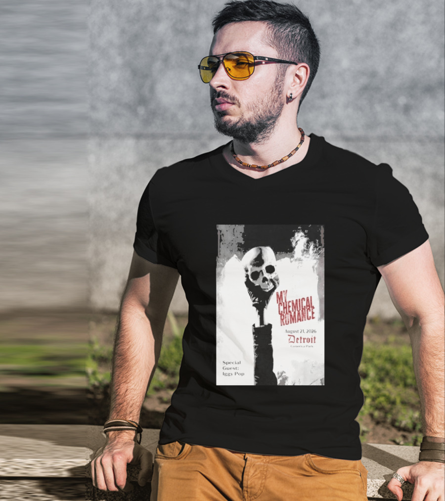 My Chemical Romance Iggy Pop August 21 2026 Comerica Park Detroit T-Shirt