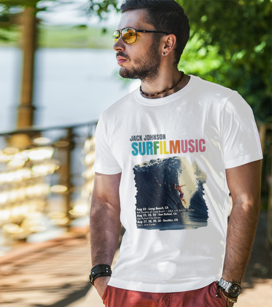 Jack Johnson Surf Film Music Long Beach Art Theatre Aug 23 2026 T-Shirt