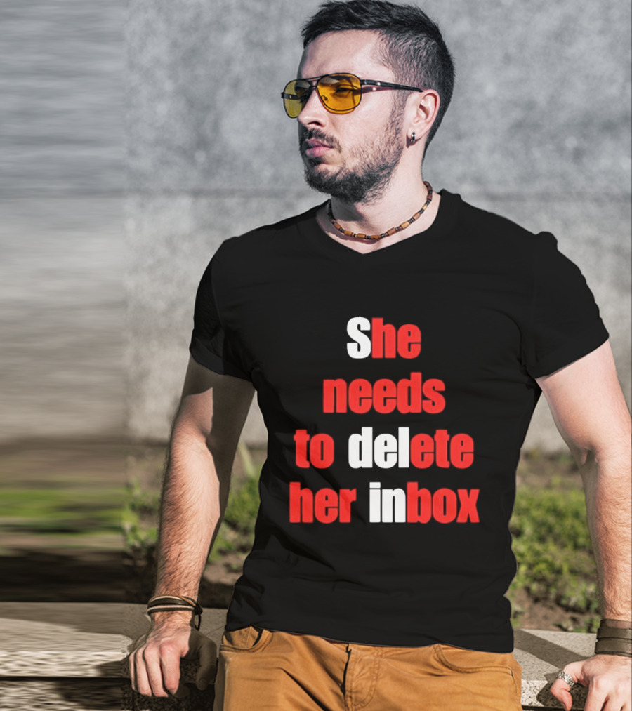 She Needs To Delete Her Inbox Email Overload Humor T-Shirt