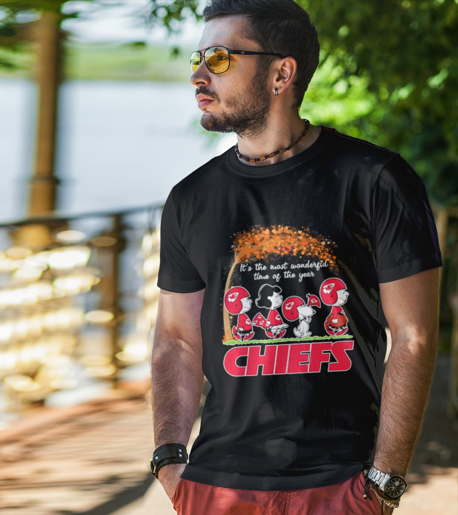 Peanuts Kansas City Chiefs Halloween 2026 Most Wonderful Time Of The Year T-Shirt