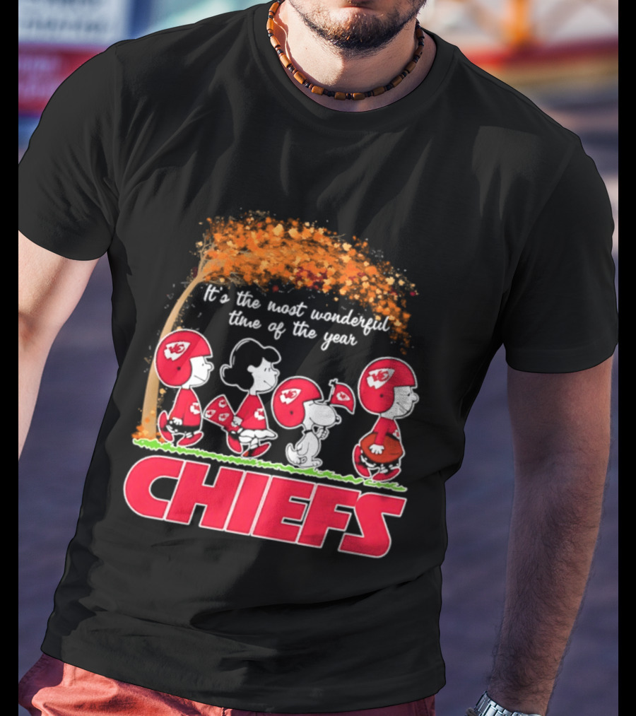 Peanuts Kansas City Chiefs Halloween 2026 Most Wonderful Time Of The Year T-Shirt