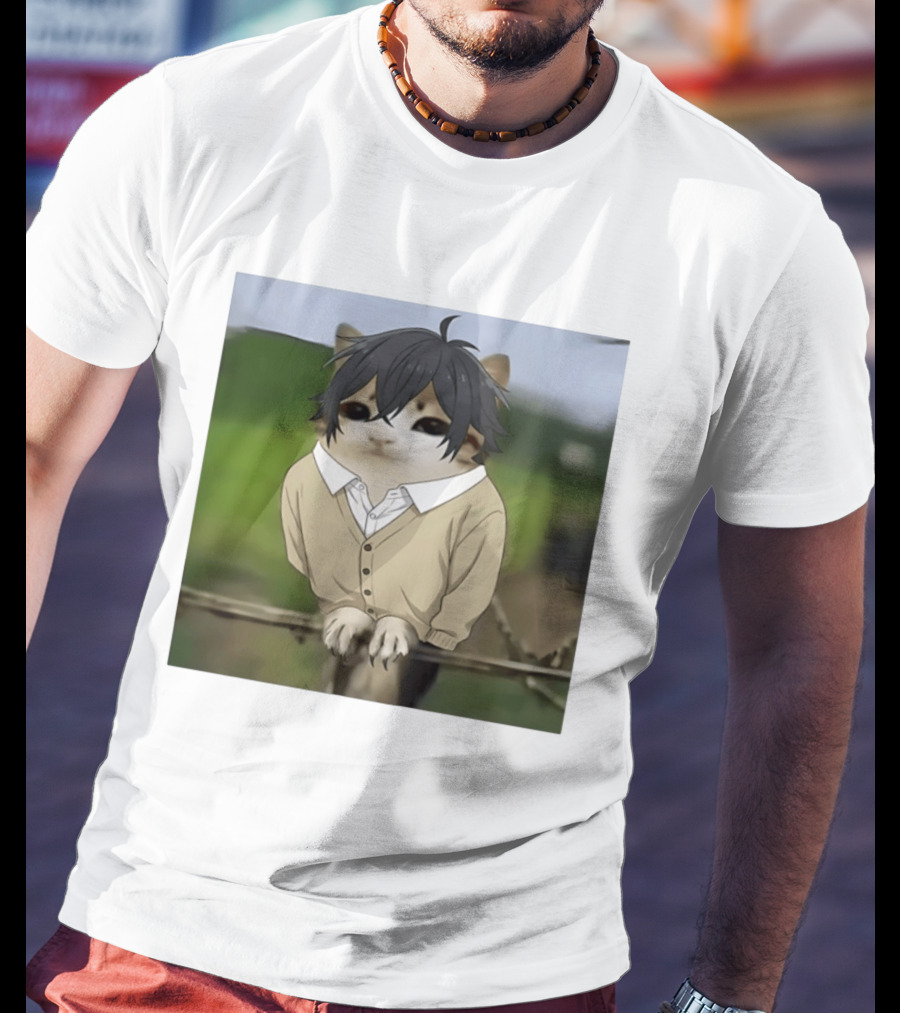 Horimeowls Miyamura Cat Owl Meme Anime Hybrid T-Shirt