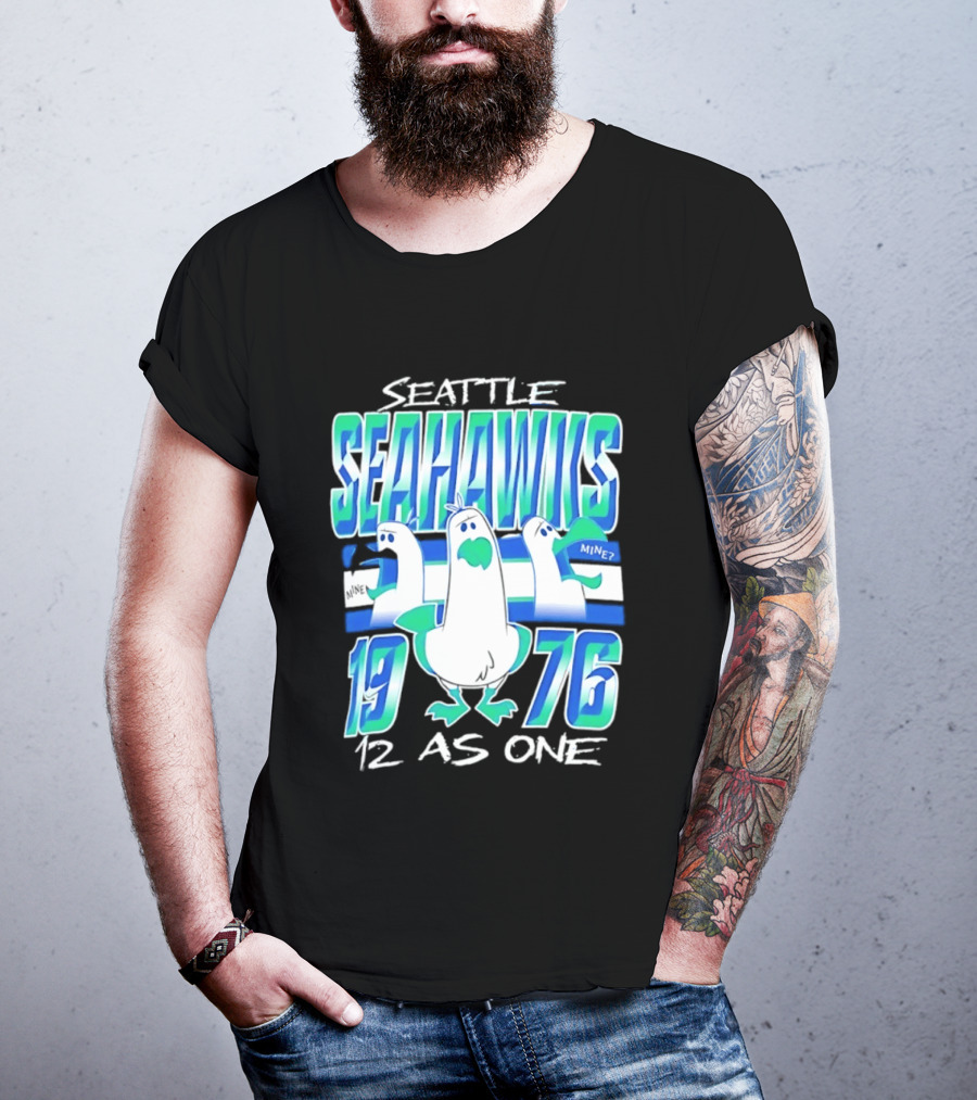 Seattle Seahawks 1976 Seagulls Mine 12 As One T-Shirt