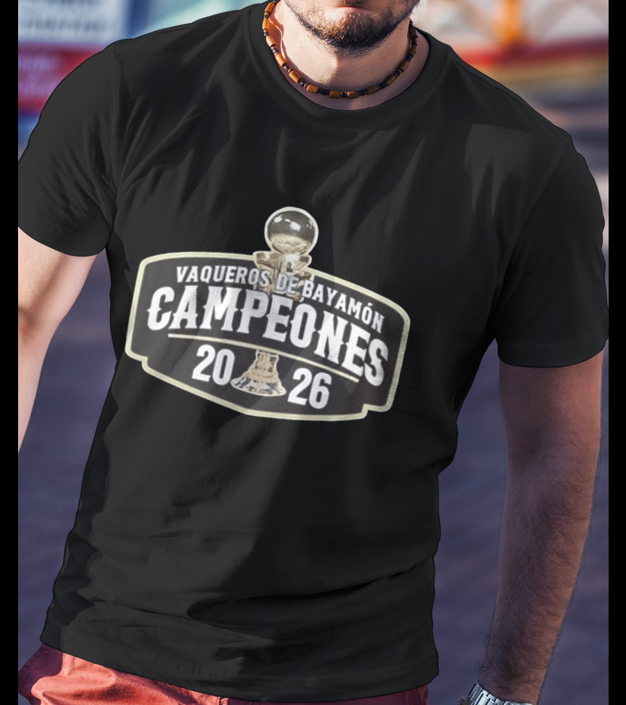 Vaqueros De Bayamón Campeones 2026 Trophy Celebration T-Shirt