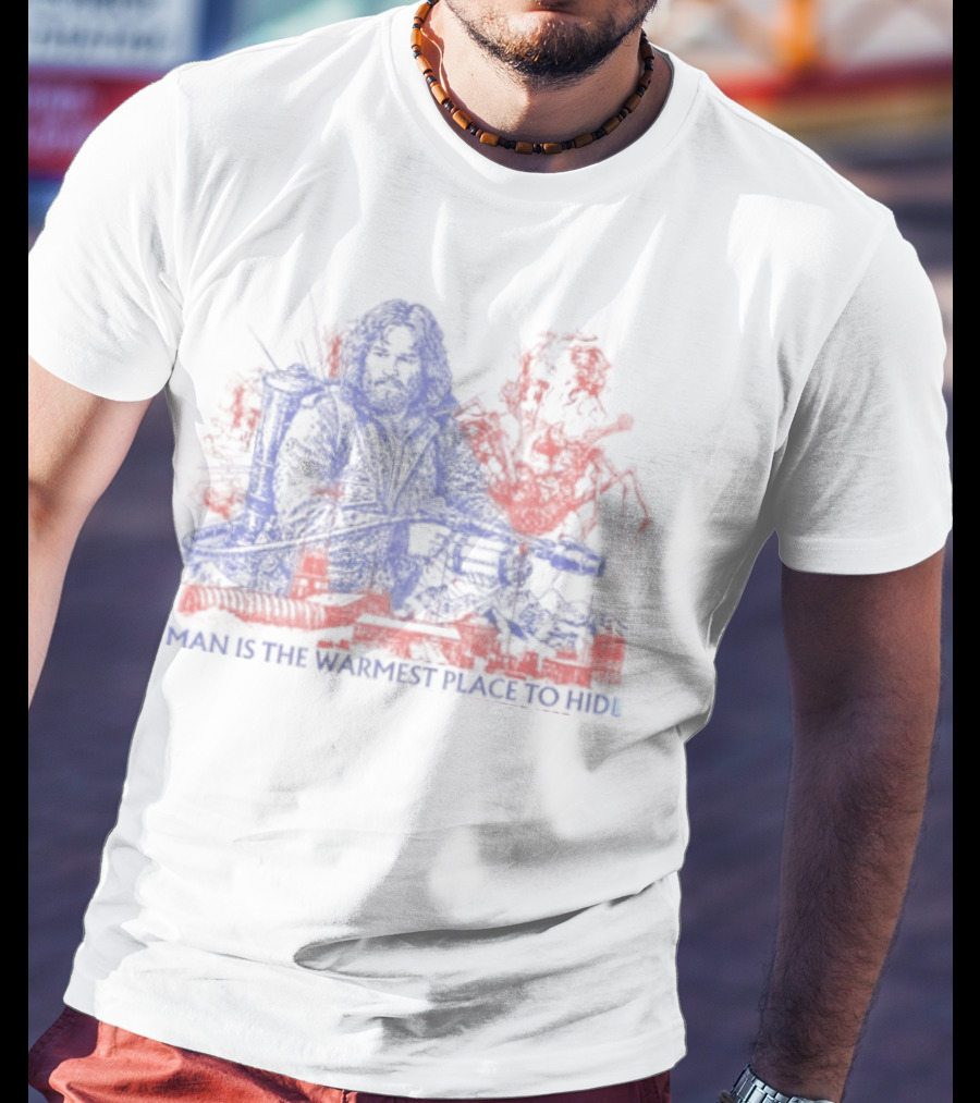 Outpost 31 The Thing Man Is The Warmest Place To Hide Kurt Russell T-Shirt