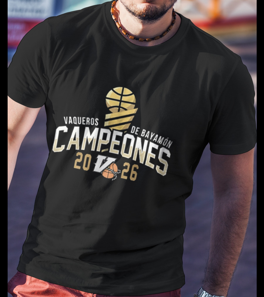 Vaqueros De Bayamon 2026 Campeones Trophy Basketball 18 BSN T-Shirt