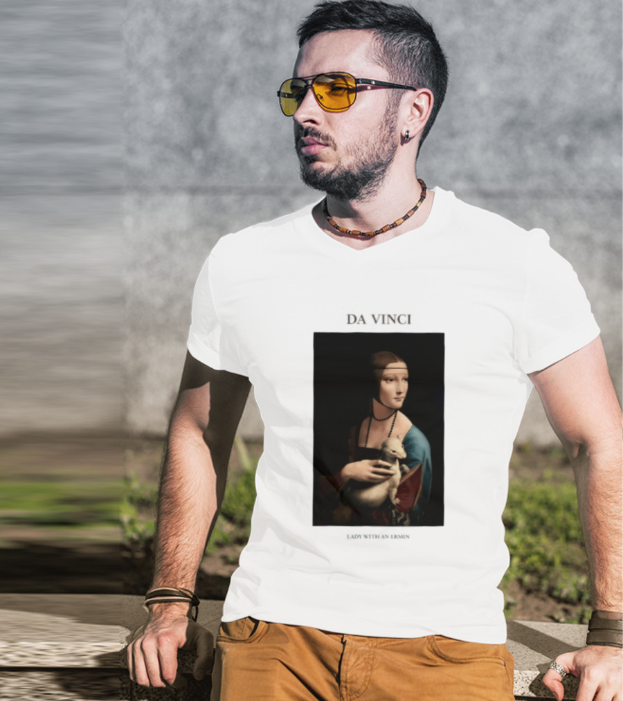 Lady With An Ermine Leonardo Da Vinci Painting Da Vinci T-Shirt