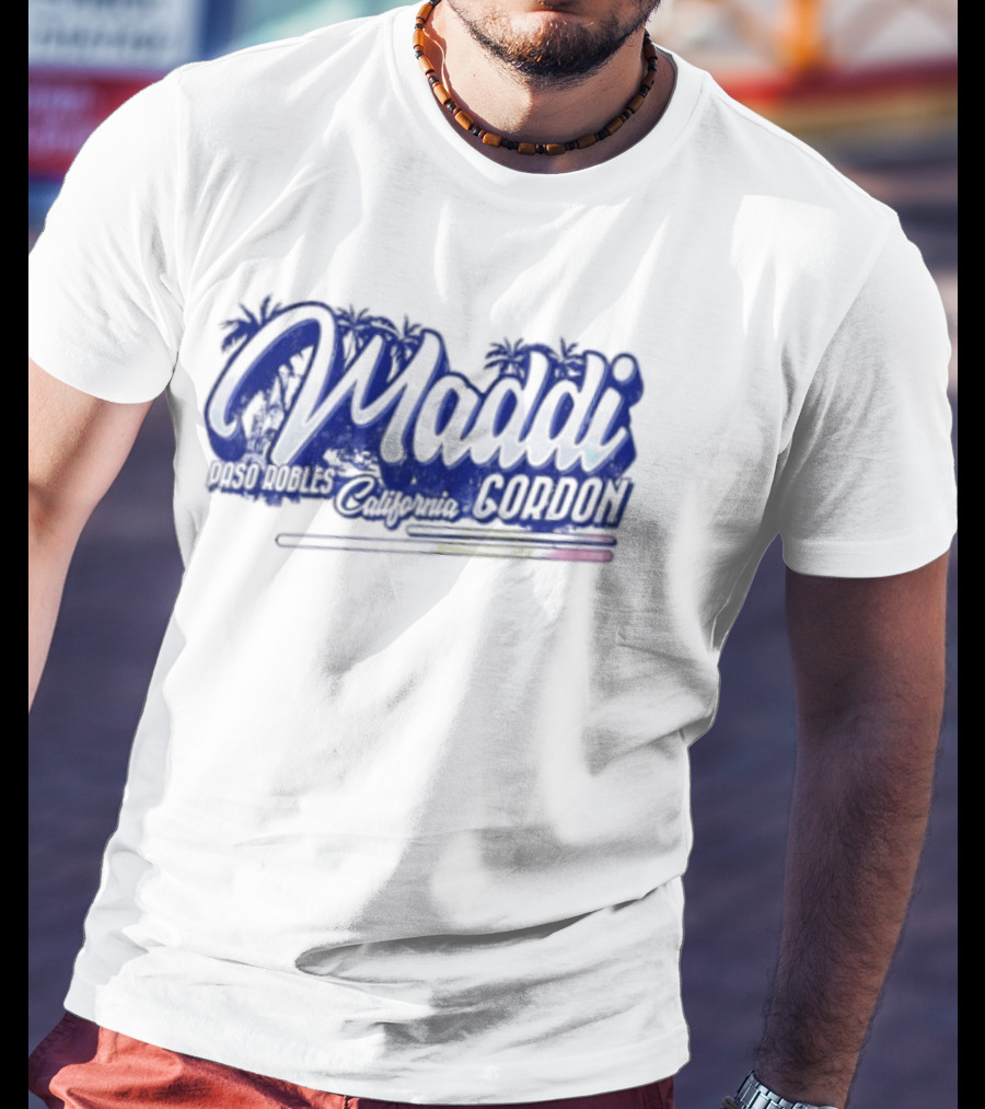 Maddi Gordon Paso Robles California Custom Name Brush Script T-Shirt