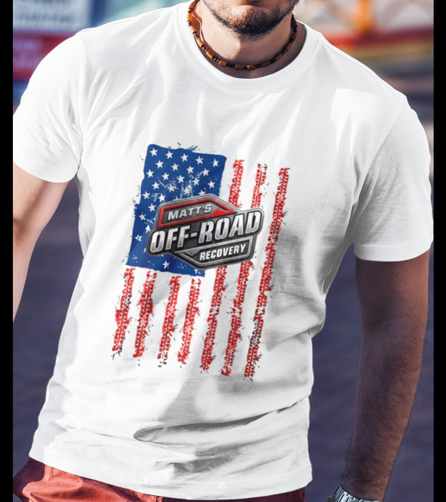 Matt's Off Road Recovery Patriotic Stars And Stripes T-Shirt
