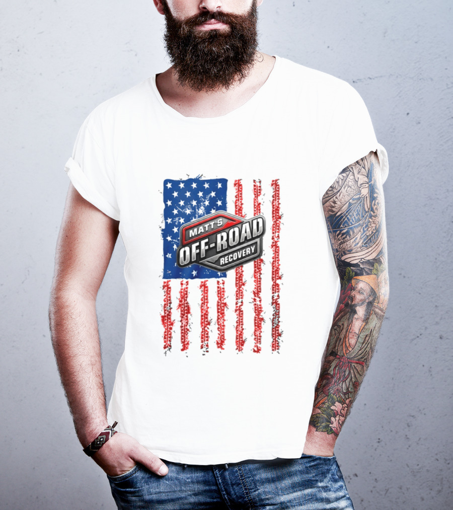 Matt's Off Road Recovery Patriotic Stars And Stripes T-Shirt