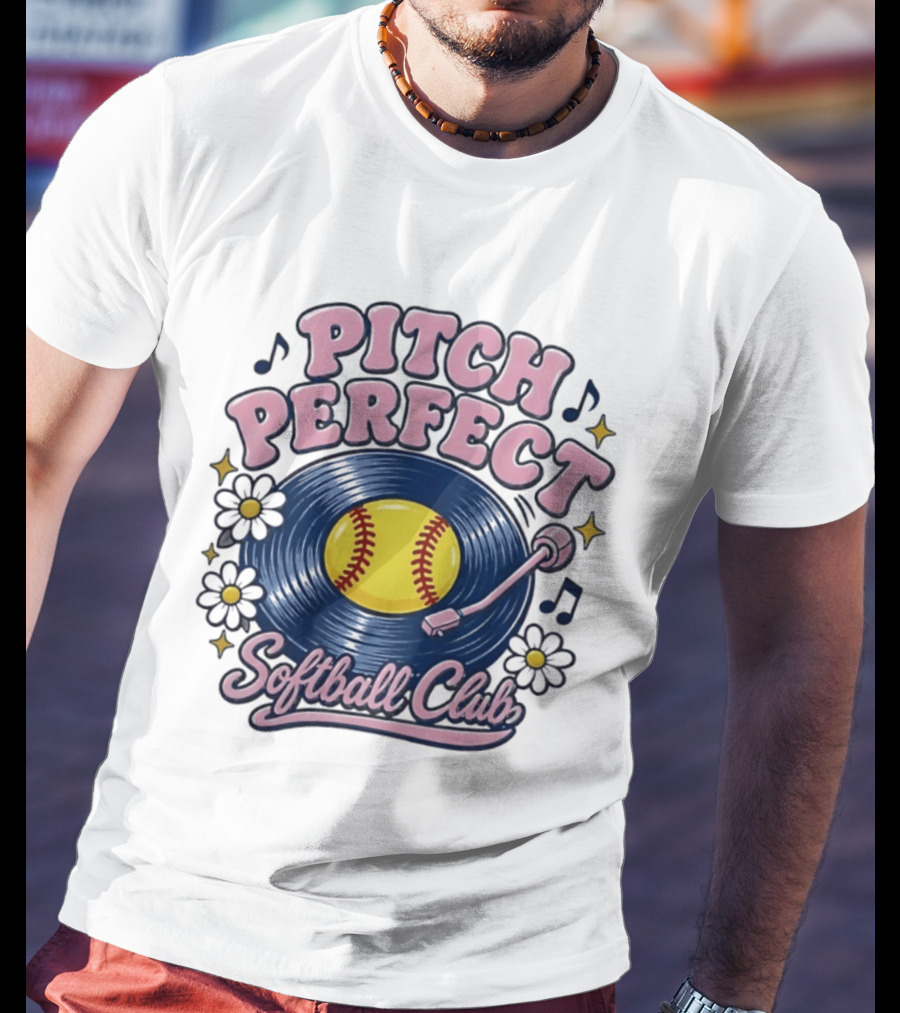 Pitch Perfect Softball Club Vinyl Record T-Shirt