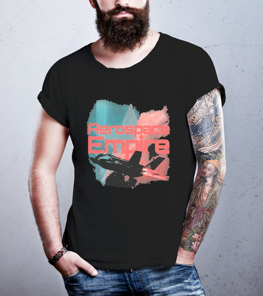 Aerospace Empire Futuristic Jet With Vapor Trails And Vibrant Color Palette T-Shirt