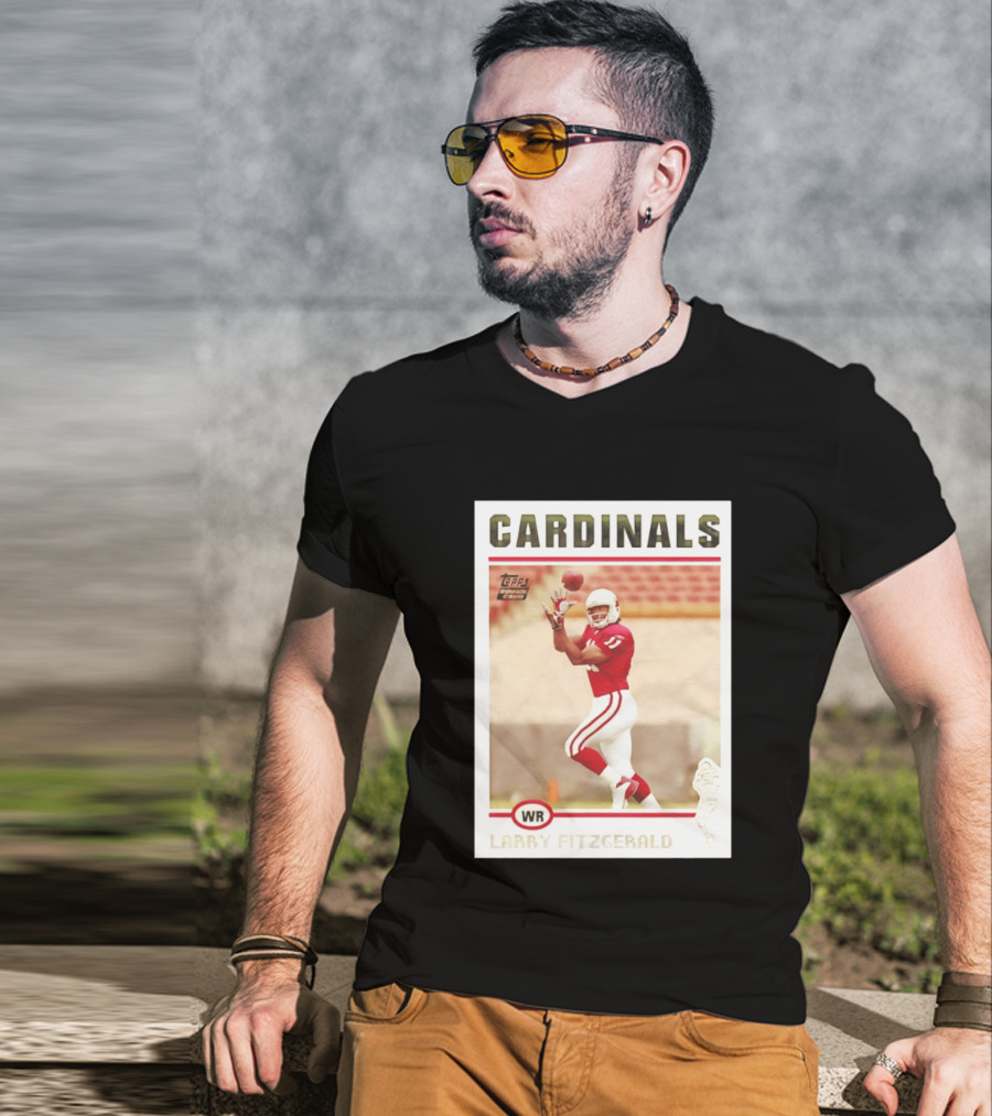 CARDINALS Larry Fitzgerald WR Topps Rookie Card T-Shirt