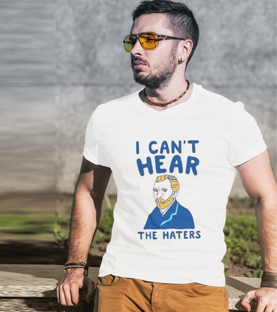 Van Gogh I Can't Hear The Haters Blue T-Shirt