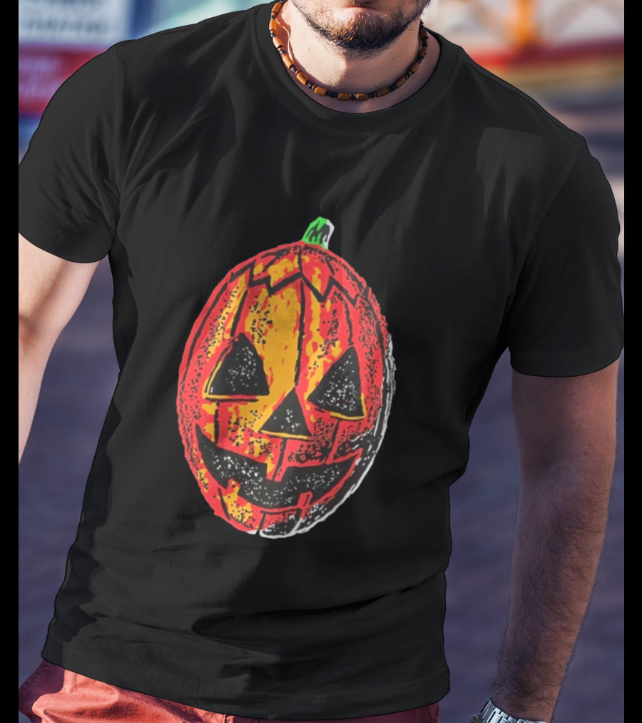 Halloween Trio Pumpkin Jack O' Lantern Black And Orange T-Shirt