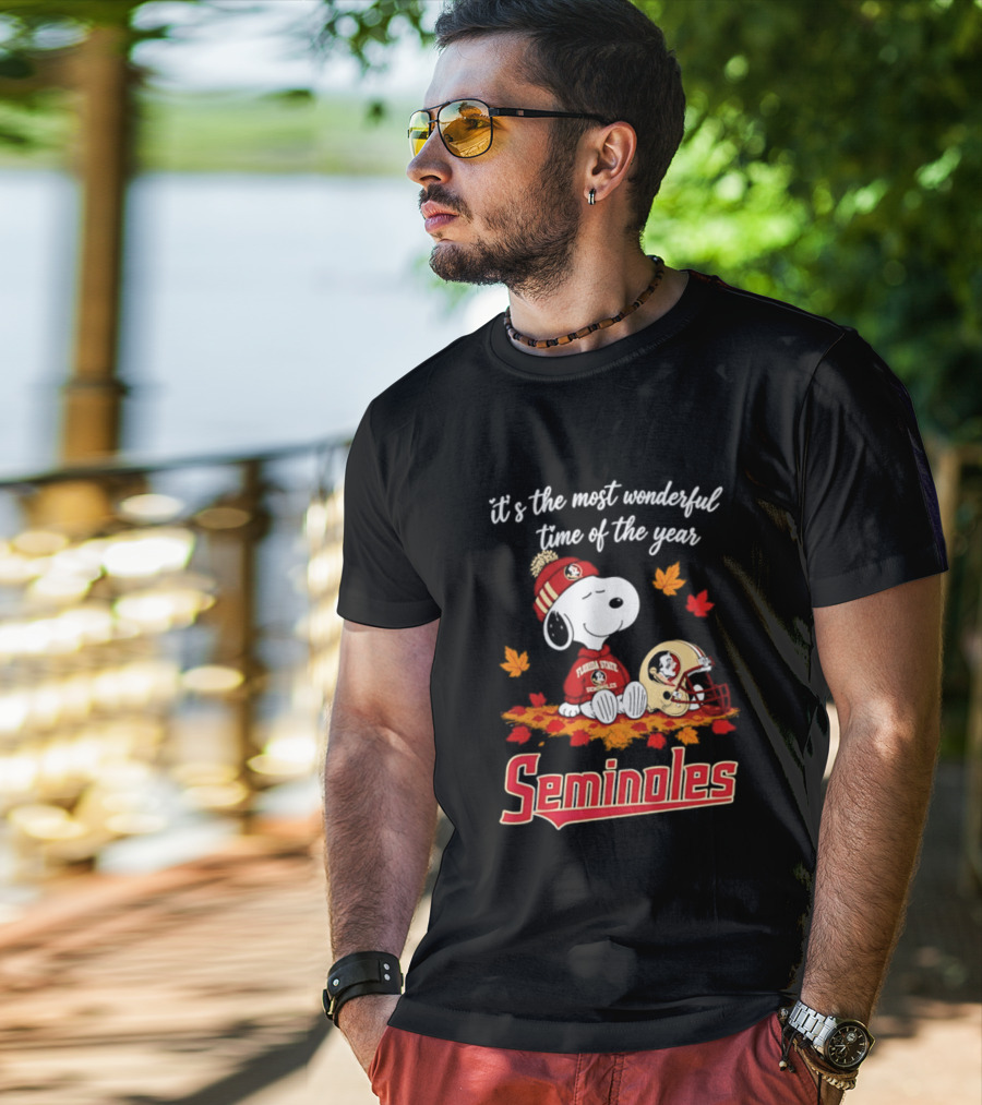 It's The Most Wonderful Time Of The Year Snoopy Florida State Seminoles T-Shirt