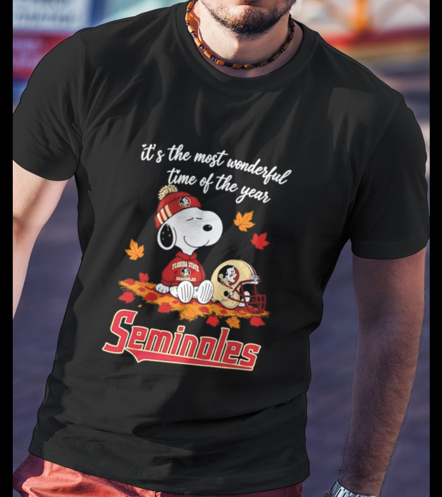It's The Most Wonderful Time Of The Year Snoopy Florida State Seminoles T-Shirt
