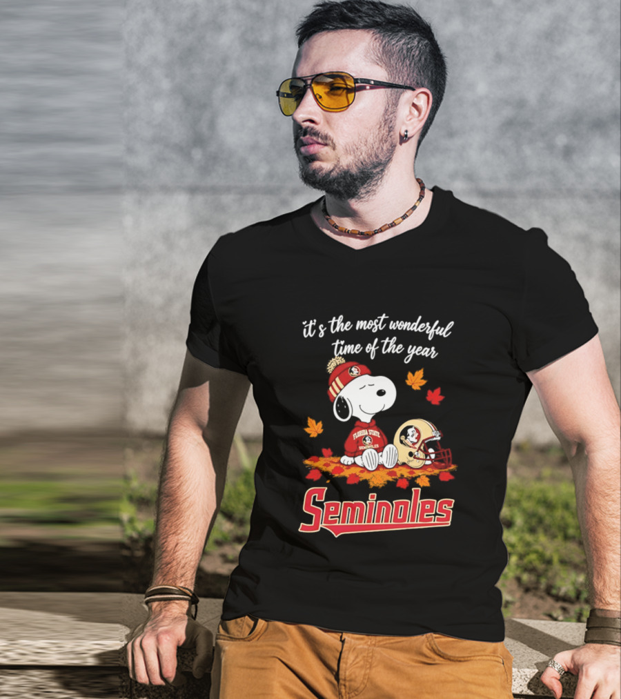 It's The Most Wonderful Time Of The Year Snoopy Florida State Seminoles T-Shirt