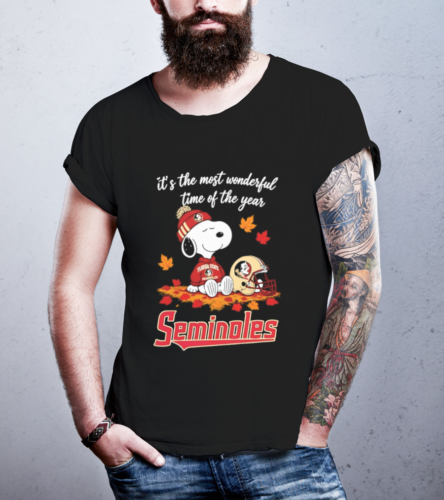 It's The Most Wonderful Time Of The Year Snoopy Florida State Seminoles T-Shirt