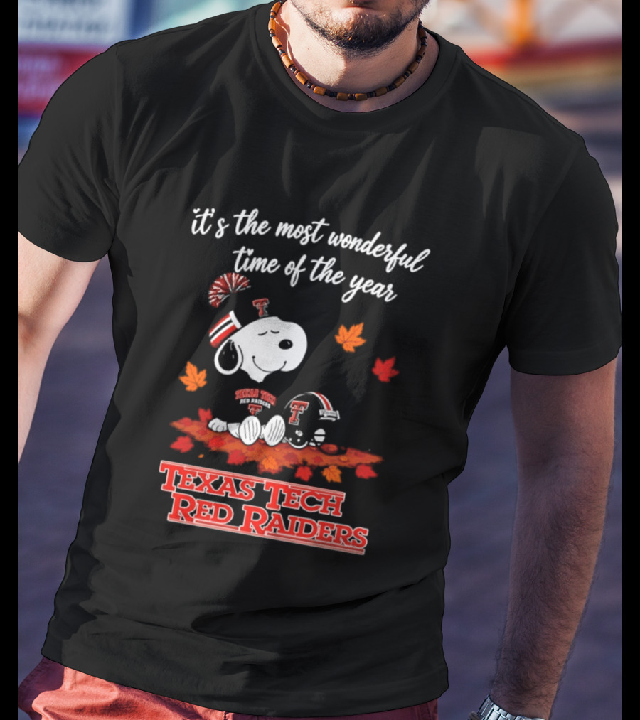 It's The Most Wonderful Time Of The Year Snoopy Texas Tech Red Raiders 2026 Halloween T-Shirt