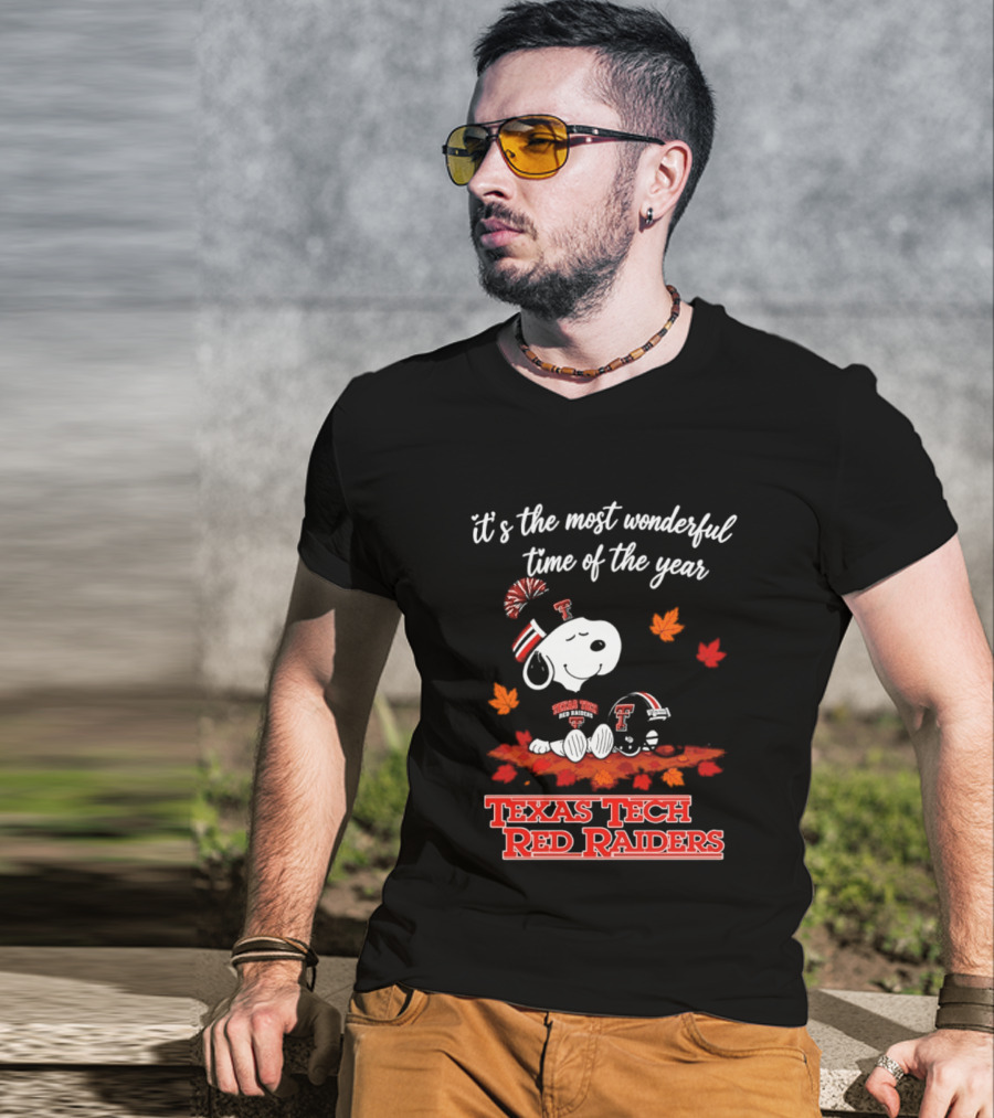It's The Most Wonderful Time Of The Year Snoopy Texas Tech Red Raiders 2026 Halloween T-Shirt