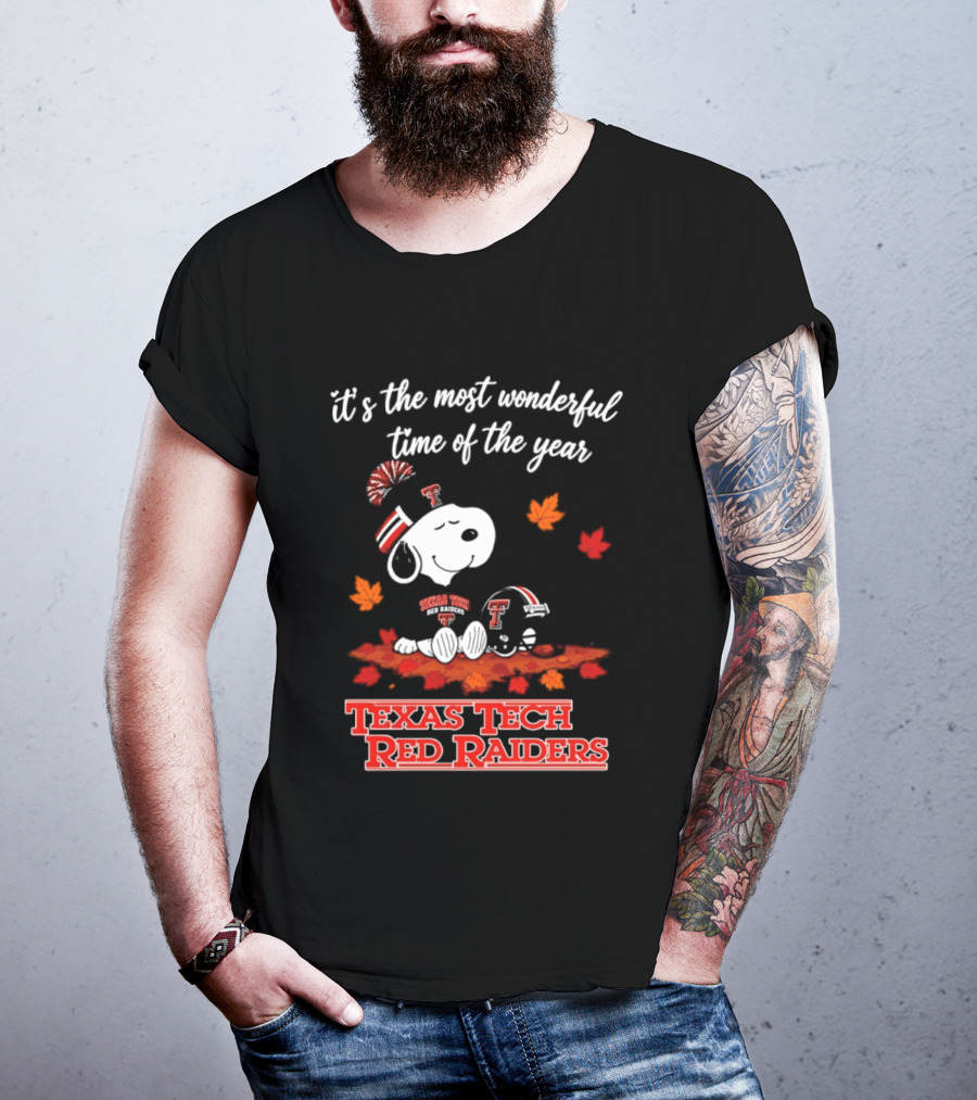 It's The Most Wonderful Time Of The Year Snoopy Texas Tech Red Raiders 2026 Halloween T-Shirt