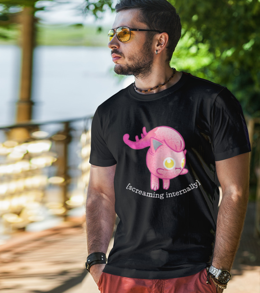 Jigglypuff Screaming Internally Pokemon Cute Expression T-Shirt