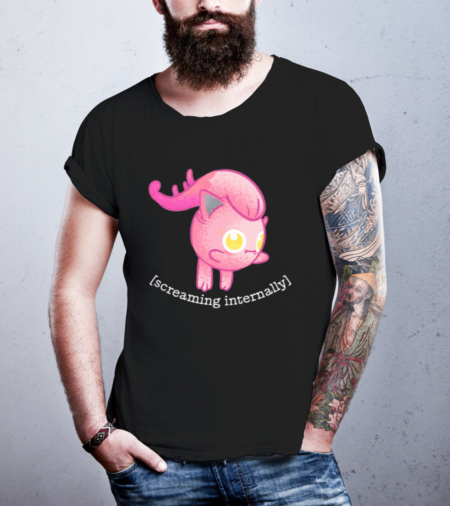 Jigglypuff Screaming Internally Pokemon Cute Expression T-Shirt