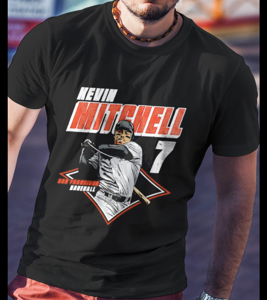 Kevin Mitchell 7 San Francisco Giants Baseball Diamond T-Shirt