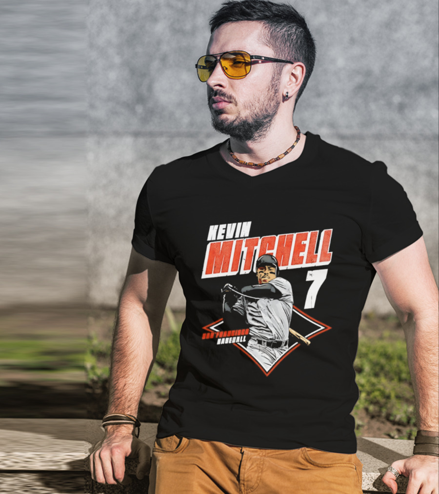 Kevin Mitchell 7 San Francisco Giants Baseball Diamond T-Shirt