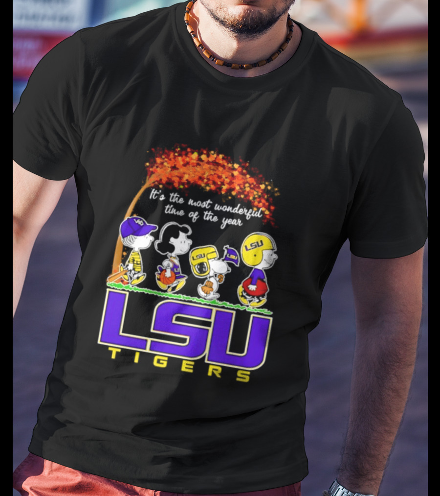 LSU Tigers Peanuts It's The Most Wonderful Time Of The Year Halloween 2026 T-Shirt