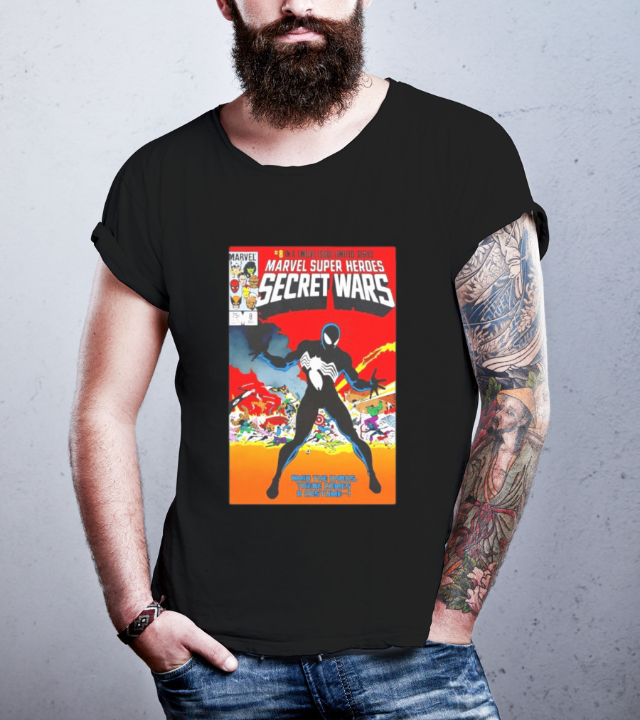 Marvel Super Heroes Secret Wars Number 8 Black Costume Amid The Chaos There Comes A Costume T-Shirt