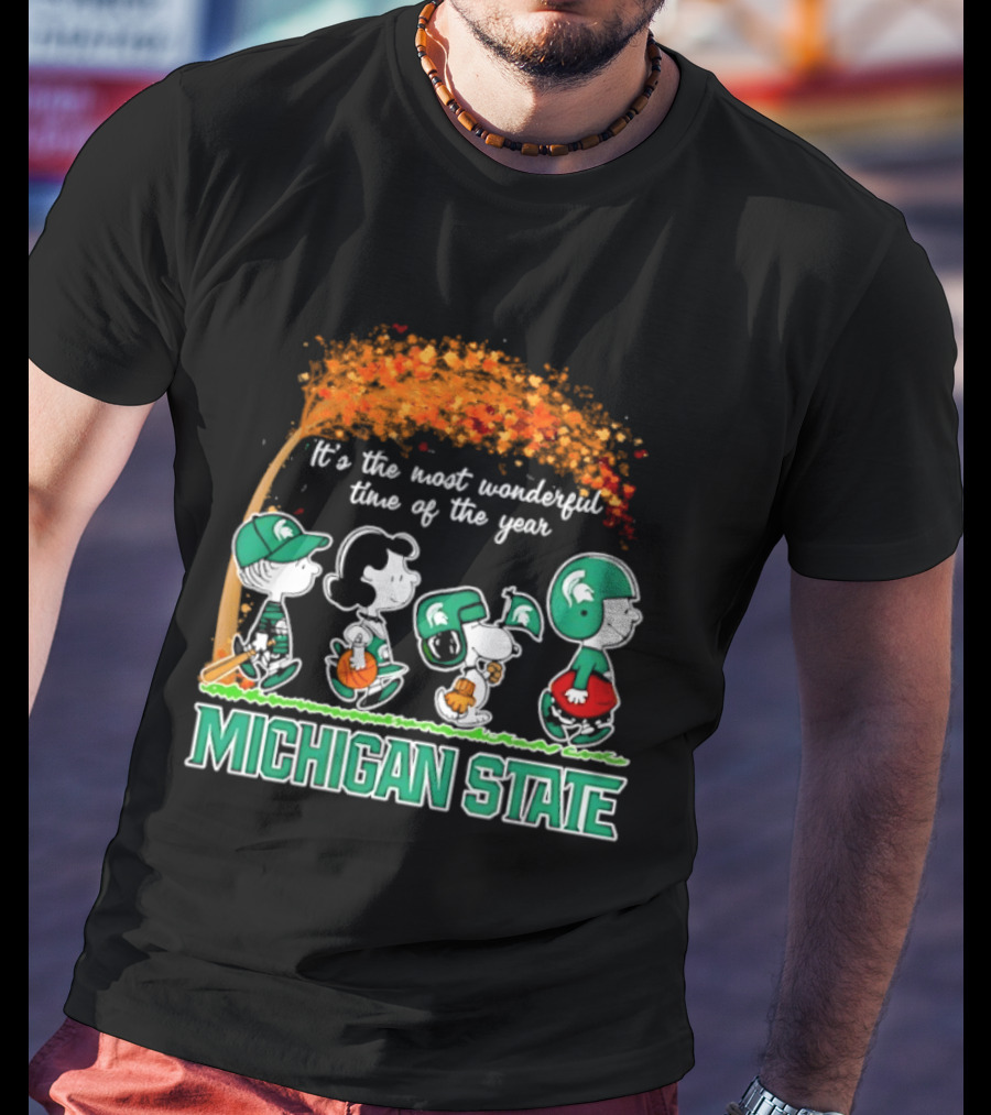 Michigan State Peanuts It's The Most Wonderful Time Of The Year Halloween 2026 T-Shirt