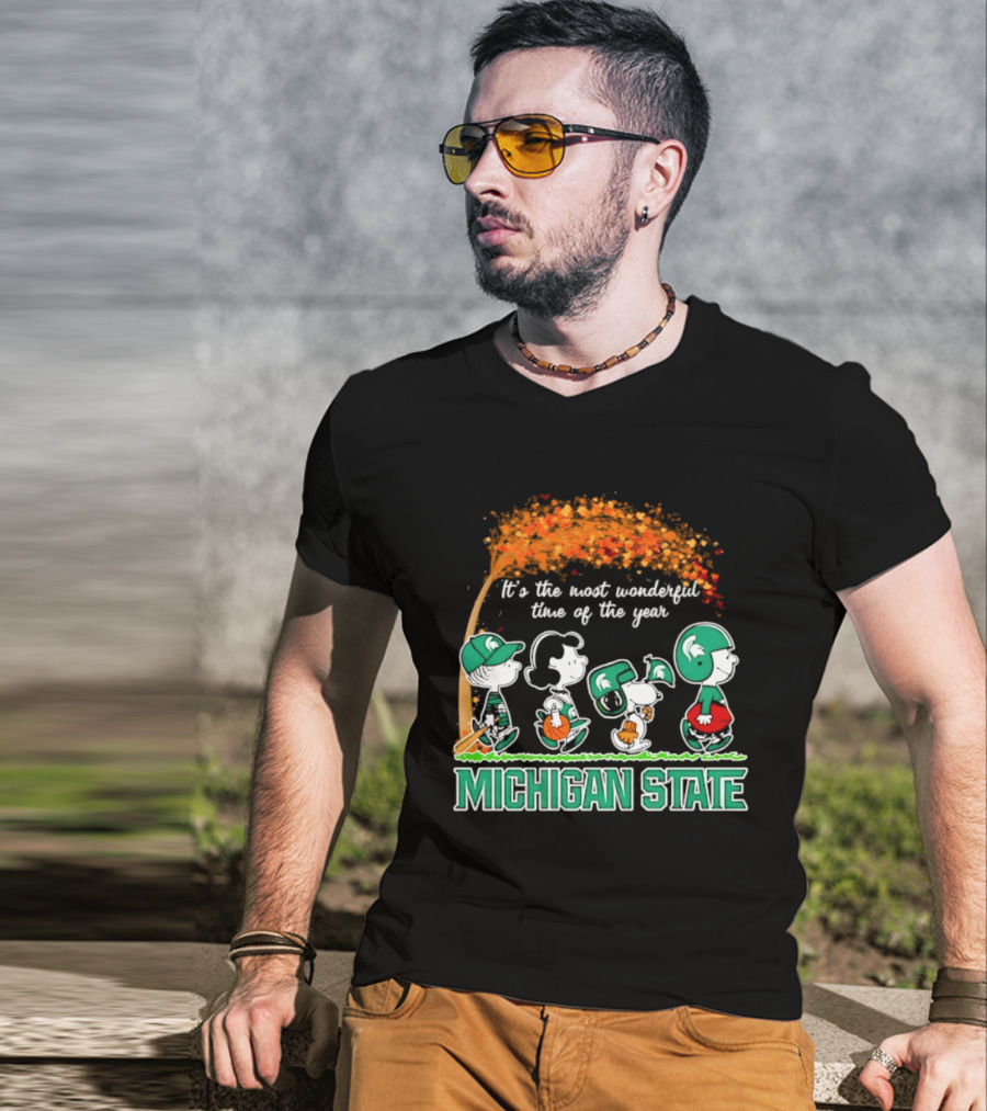 Michigan State Peanuts It's The Most Wonderful Time Of The Year Halloween 2026 T-Shirt