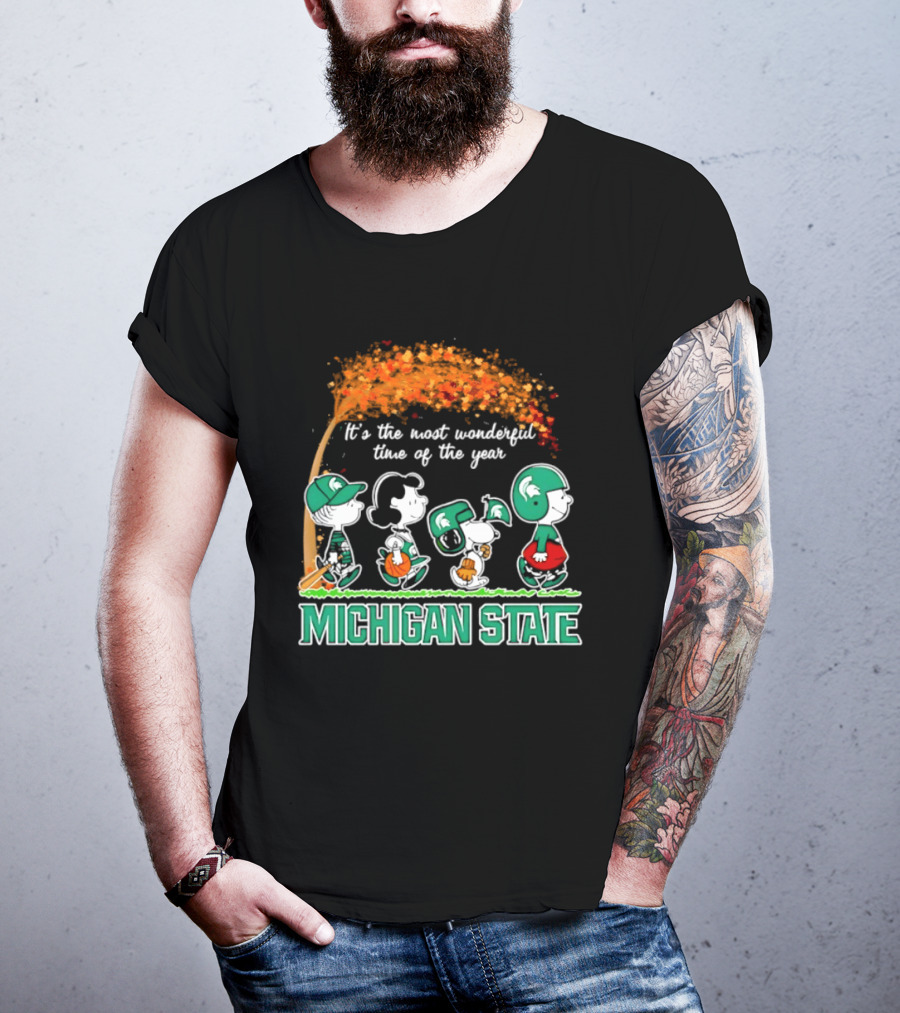 Michigan State Peanuts It's The Most Wonderful Time Of The Year Halloween 2026 T-Shirt
