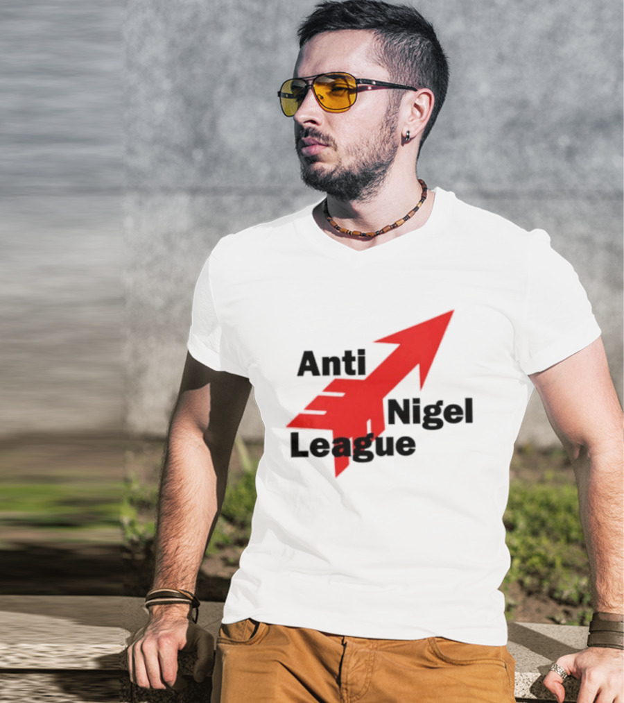 Anti Nigel League Arrow Text Gildan T-Shirt
