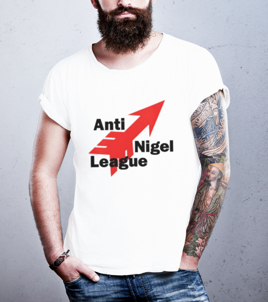 Anti Nigel League Arrow Text Gildan T-Shirt