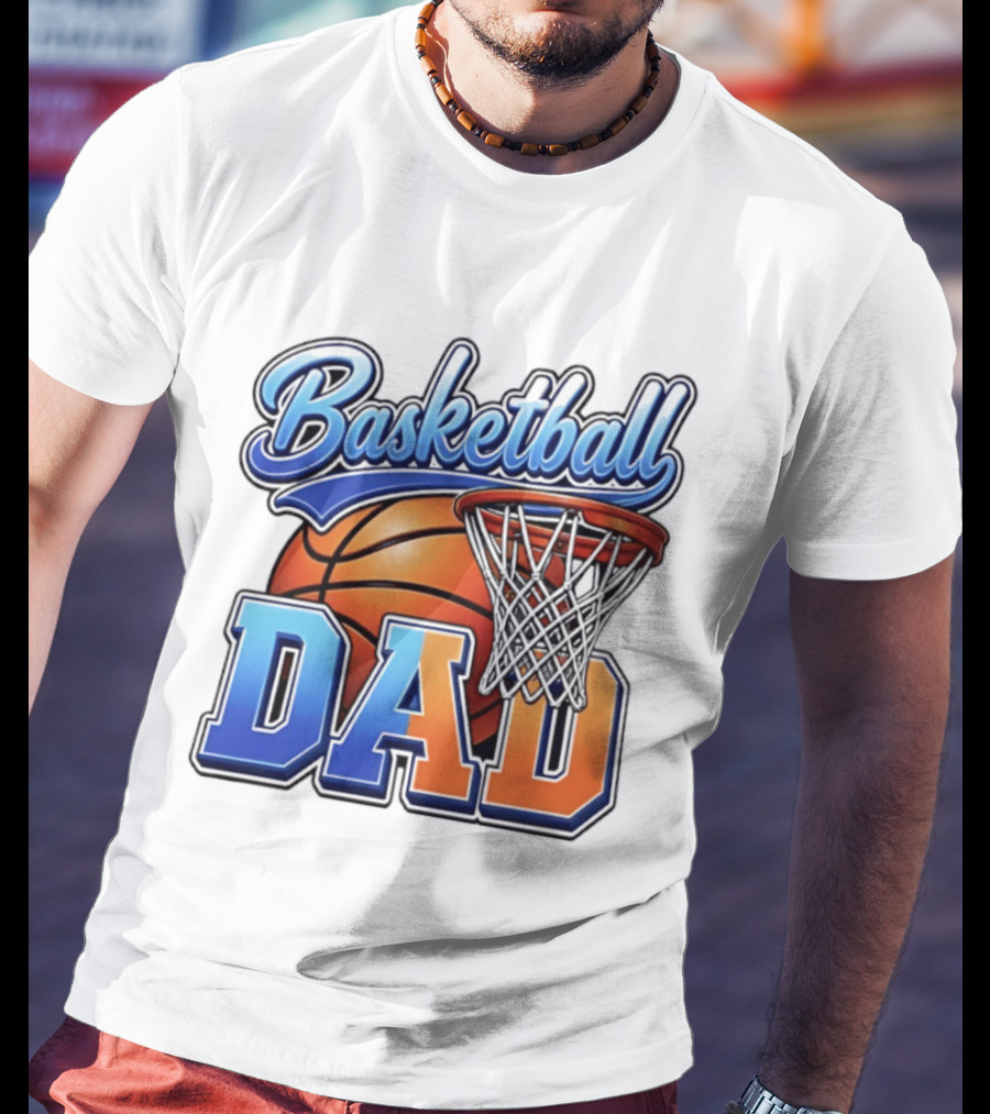 Basketball Dad Father Hoops Sports Fan Basketball Gift Dad T-Shirt