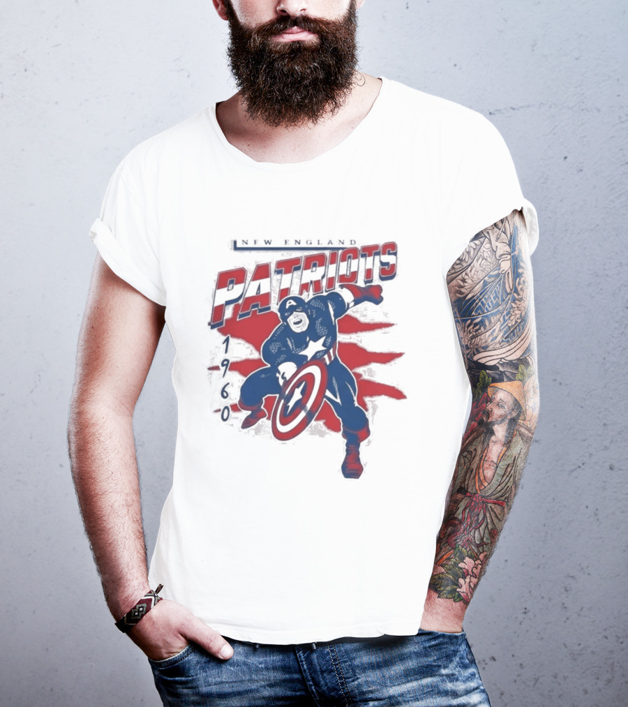 New England Patriots Captain America 2026 T-Shirt