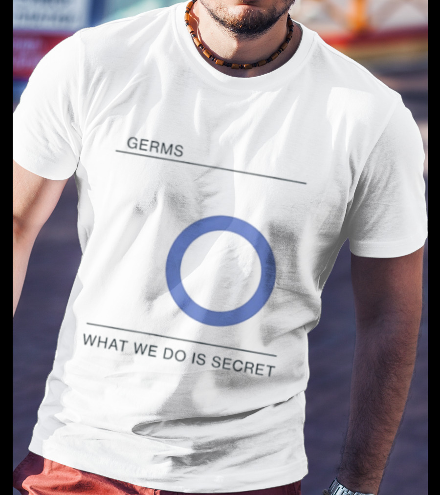 Germs What We Do Is Secret Punk Rock Blue Circle Icon Darby Crash T-Shirt