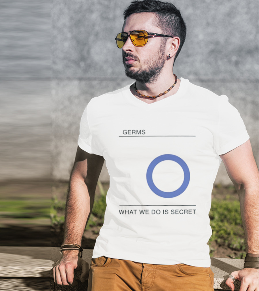 Germs What We Do Is Secret Punk Rock Blue Circle Icon Darby Crash T-Shirt