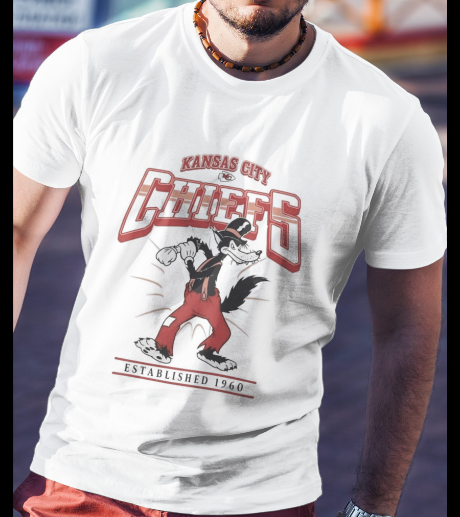 Kansas City Chiefs Big Bad Wolf Established 1960 T-Shirt