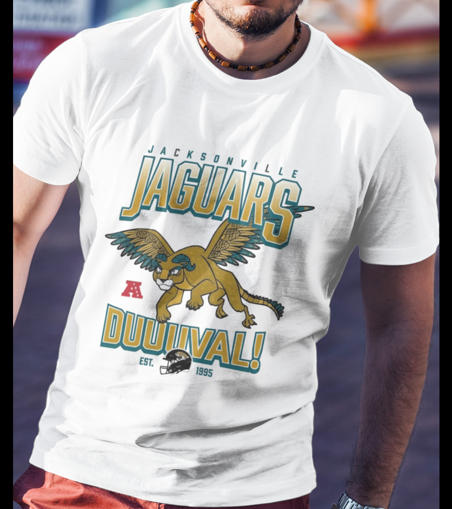 Jacksonville Jaguars Duval Flying Creature Est 1995 T-Shirt