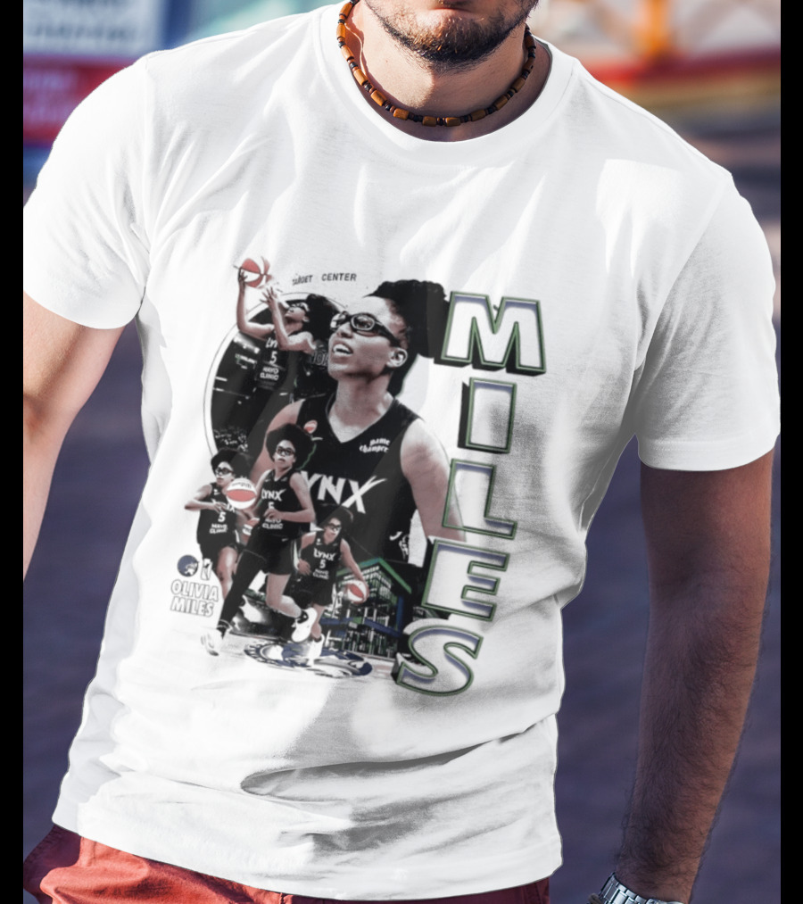 WNBA Olivia Miles Minnesota Lynx 2026 Basketball Collage T-Shirt