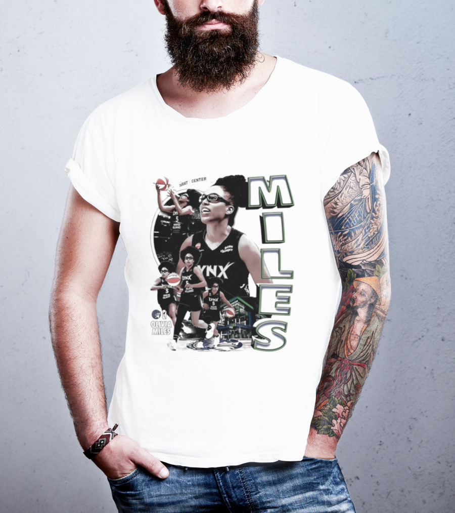 WNBA Olivia Miles Minnesota Lynx 2026 Basketball Collage T-Shirt