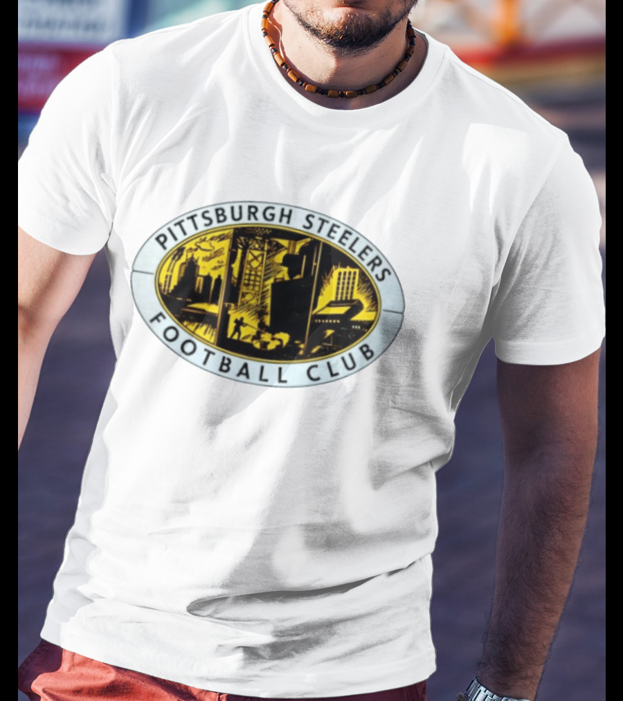 Pittsburgh Steelers Football Club Urban Skyline Distressed T-Shirt