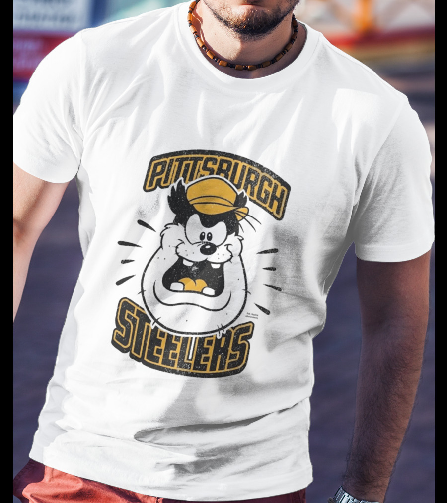 Pittsburgh Steelers Pete Character Yellow Hat T-Shirt